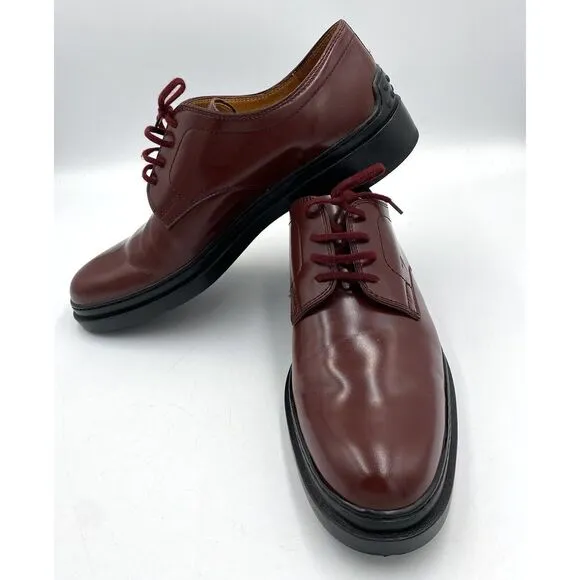 Tod's Men's Leather Lace Up Dress Shoes Red Size EU 39‎ US 7
