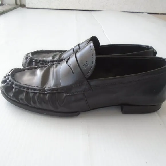 Tod's Men's Loafers Shoes Size 7.5 Black
