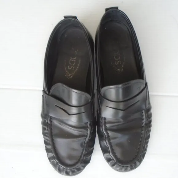 Tod's Men's Loafers Shoes Size 7.5 Black