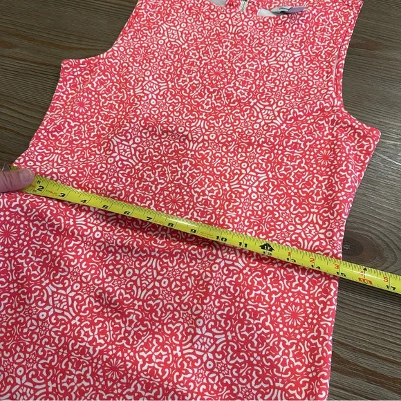 TOMMY BAHAMA RED WHITE PRINT KNIT SUMMER TANK DRESS BEACH RESORTWEAR COASTAL