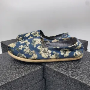 TOMS Shoes Women's 7.5 Floral Canvas Slip-On Flats