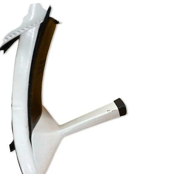 Tony Bianco Bertie high heels Slingbacks shoes White high shine  Revolve Sz 9.5