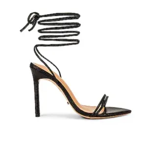 Tony Bianco Black Strappy Heels - Size 6