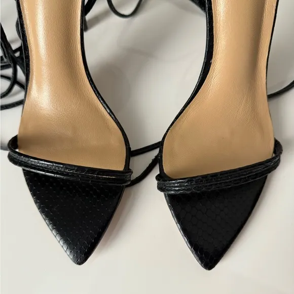 Tony Bianco Black Strappy Heels - Size 6