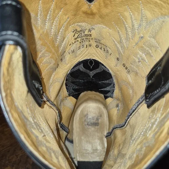 Tony Lama Black Leather Cowboy Boots sz. 10D [#1626] VGC.