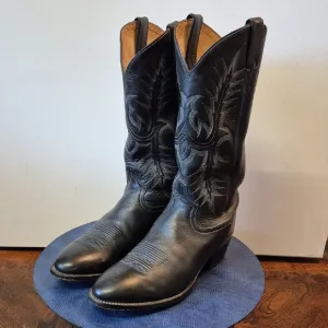 Tony Lama Black Leather Cowboy Boots sz. 10D [#1626] VGC.