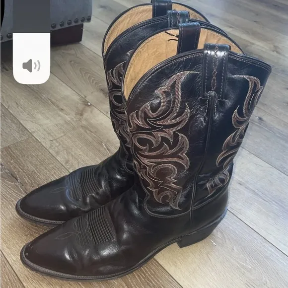 Tony Lama Men’s Western Boots 15 D Brown Boot EUC