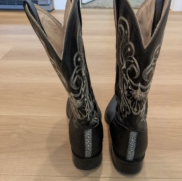 Toro Palomo Black Cowboy Boots - Size 8