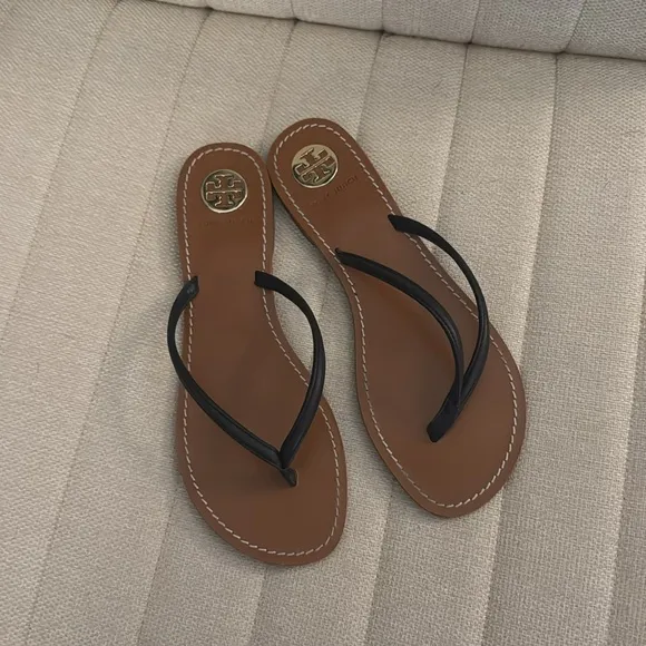 Tory Burch Abitha Women's Black and Brown Sandals