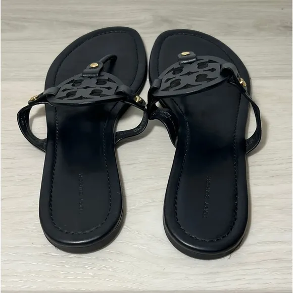 Tory Burch black matte Miller Sandals Size 10