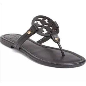 Tory Burch black matte Miller Sandals Size 10