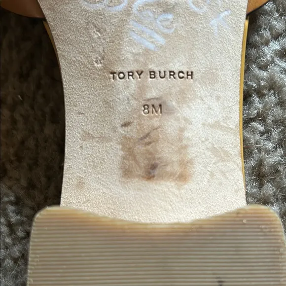 Tory Burch Bombe Miller Slide 25MM Sandal, Calf Leather, Caramel size 8