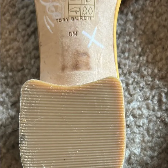 Tory Burch Bombe Miller Slide 25MM Sandal, Calf Leather, Caramel size 8