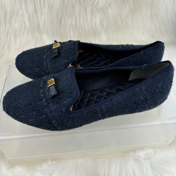 TORY BURCH CHANDRA FLATS- LOAFERS SHOES SIZE 7.5