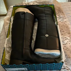 Tory Burch Classic Black Heeled Boots