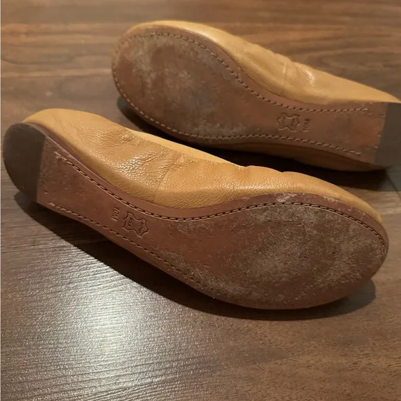 Tory Burch Dark Sand Caroline Ballet Flats - Size 10