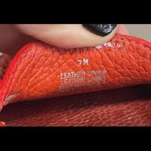 Tory Burch Designer Red Patent Crinkle Leather Flat Loafers Shoes Sz 7
