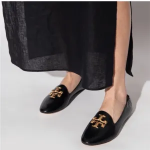 Tory Burch ELEANOR LOAFER women Black Patent Leather  Shoes size 7 new