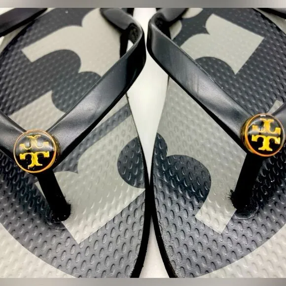 Tory Burch Emory Black/Grey Sandals Size 7,5