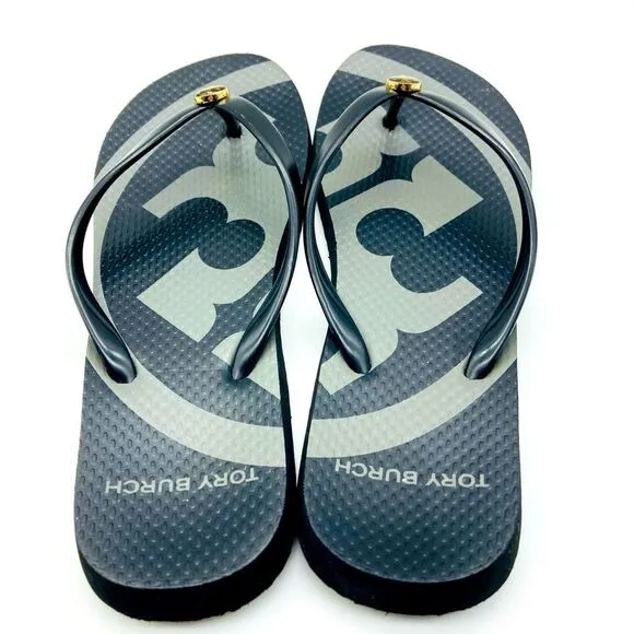 Tory Burch Emory Black/Grey Sandals Size 7,5