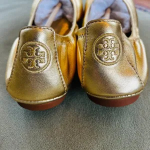 Tory Burch Gold Ballet Flats