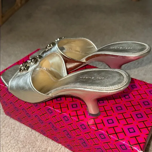 Tory Burch Gold Women's Slide Sandals
