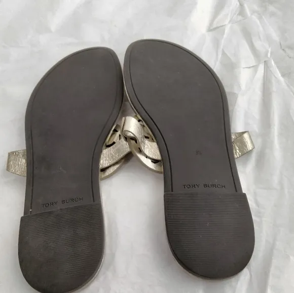 Tory Burch Miller  Sandals metallic size 8.5