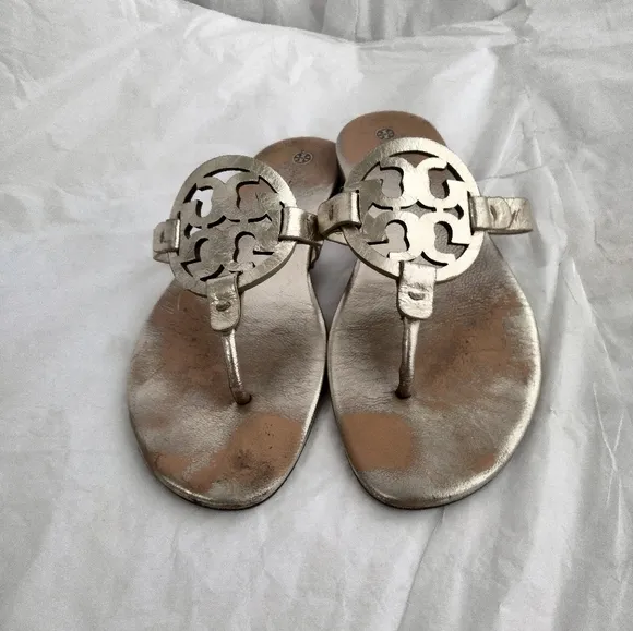 Tory Burch Miller  Sandals metallic size 8.5