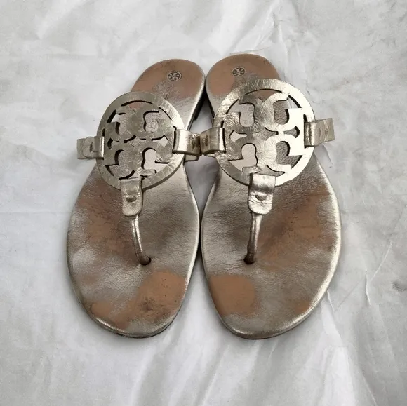 Tory Burch Miller  Sandals metallic size 8.5