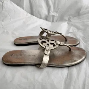 Tory Burch Miller  Sandals metallic size 8.5