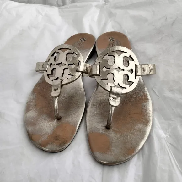 Tory Burch Miller  Sandals metallic size 8.5