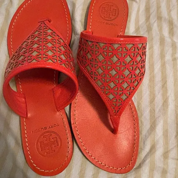 Tory Burch Orange Sandals 8.5