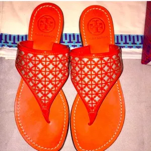Tory Burch Orange Sandals 8.5