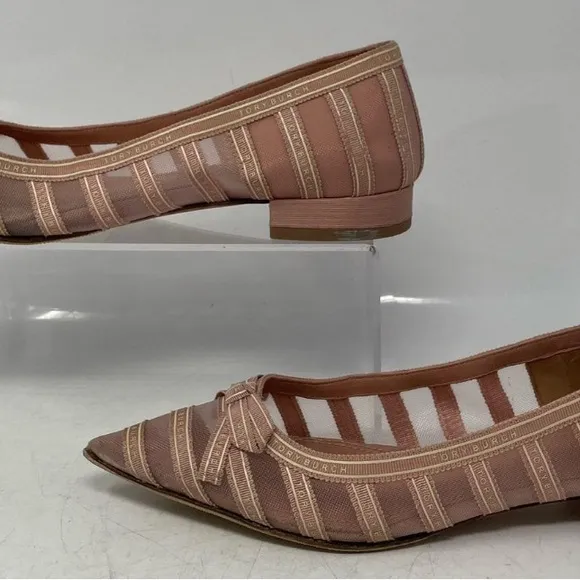 Tory Burch Pink Striped Women's Flats