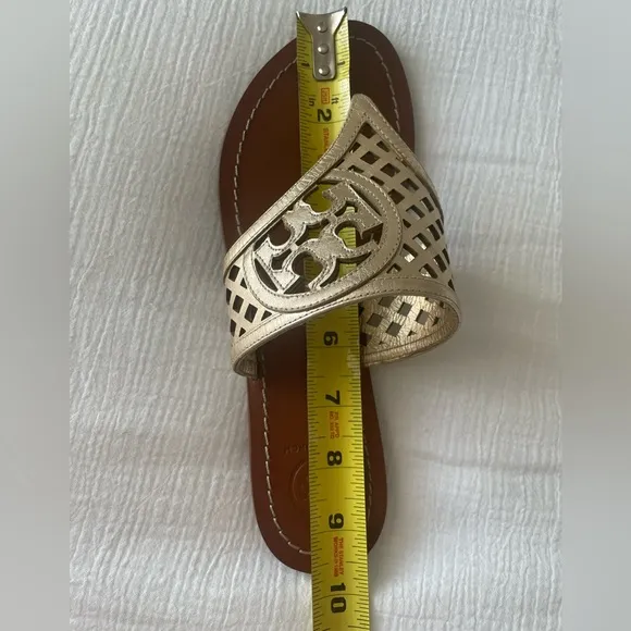Tory Burch Sandals Gold Flats Sz 7