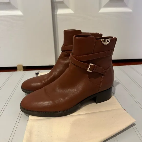 Tory Burch Sidney Bootie in Penny Brown