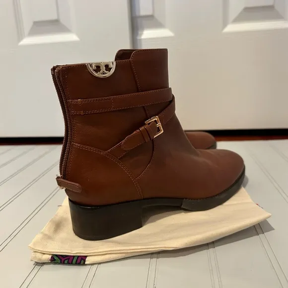 Tory Burch Sidney Bootie in Penny Brown
