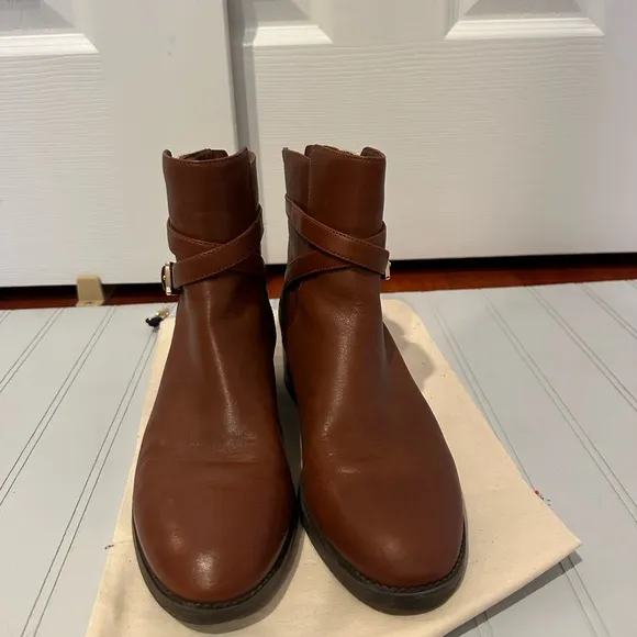 Tory Burch Sidney Bootie in Penny Brown