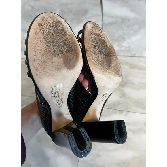 Tory Burch Women’s Brida Mules Tortoise Shell  Shoes Sandals Size 11 Block Heel