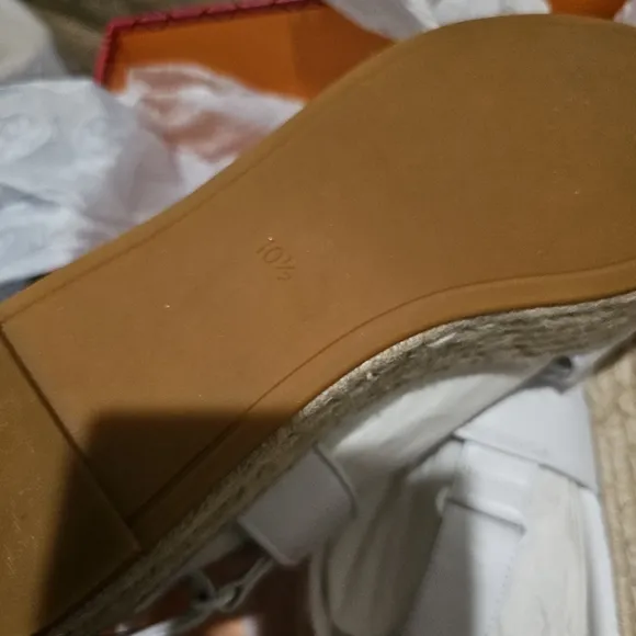 Tory Burch Women's White Espadrille Sandals, Size 10.5 NIB