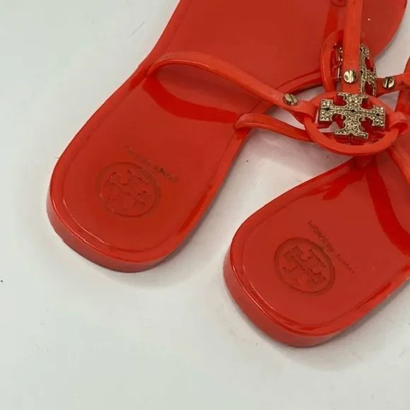 Tory Burch Orange Jelly‎ Mini Miller Sandals Rare
