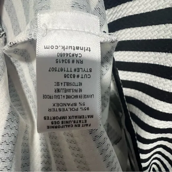 Trina Turk Striped Camellias Dress New with Tags