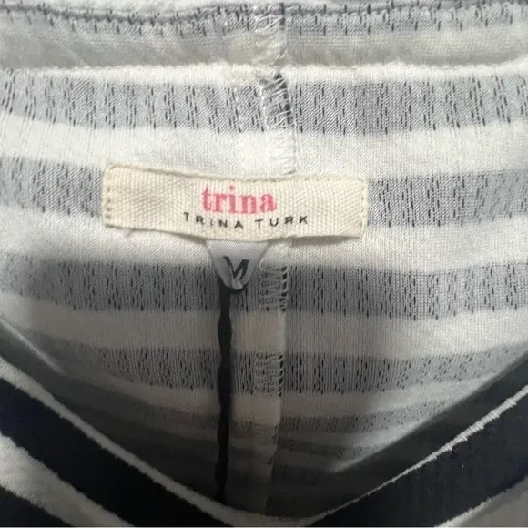 Trina Turk Striped Camellias Dress New with Tags