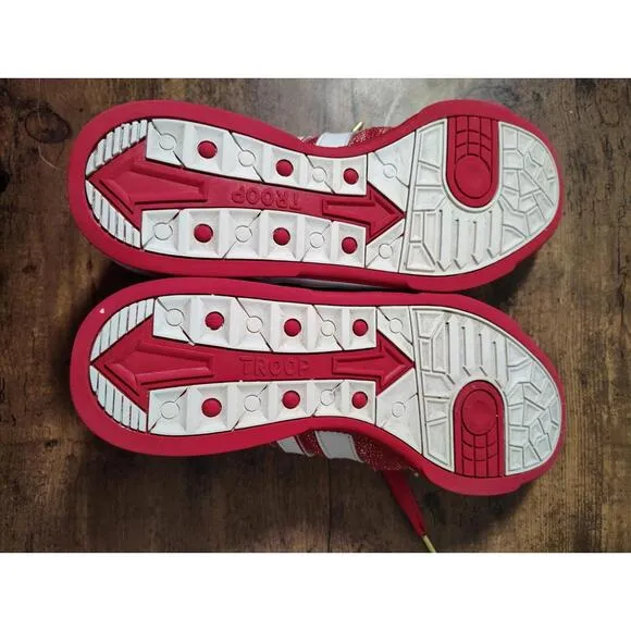Troop Men's Ice Lamb Casual Fashions Retro Athletic Shoes Sze 10.5 Y2k Red White