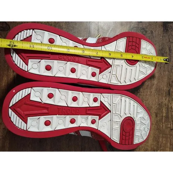 Troop Men's Ice Lamb Casual Fashions Retro Athletic Shoes Sze 10.5 Y2k Red White