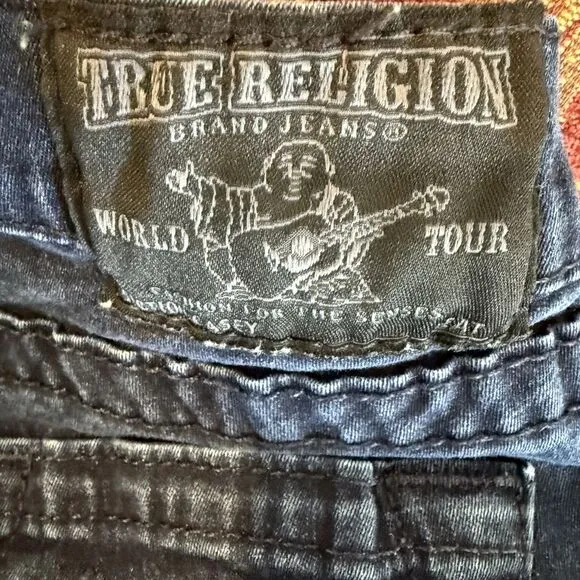 True Religion Jeans Womens 29 Mid Rise Dark Wash Straight Leg