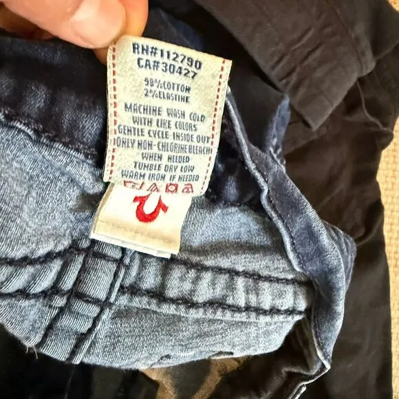 True Religion Jeans Womens 29 Mid Rise Dark Wash Straight Leg