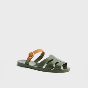 Tuckernuck Green Riley Jelly Sandals