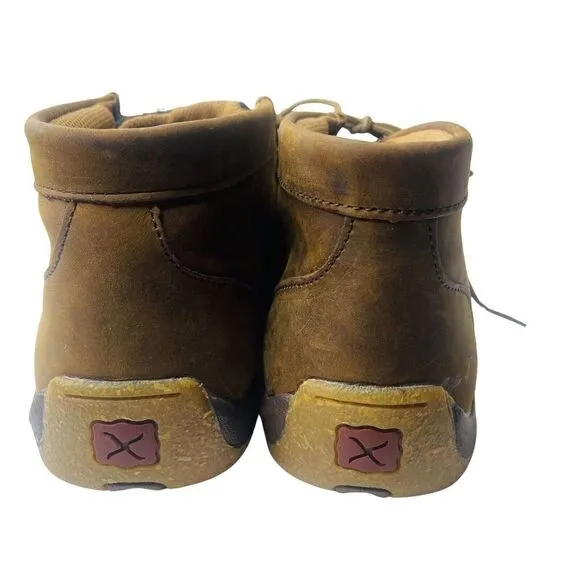 Twisted X Boots Youth Size 5.5 Chukka Oiled Saddle boots moccasins Boys Girls