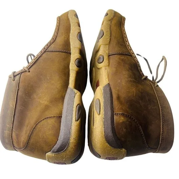 Twisted X Boots Youth Size 5.5 Chukka Oiled Saddle boots moccasins Boys Girls